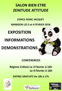 affiche salon du Bien-être à Barbizon 3 et 4 février 2018