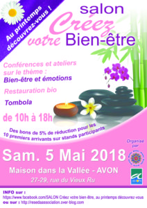 affiche salon du bien-être avon 5 mai 2018