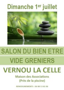 AFFICHE SALON DU BIEN-ÊTRE VERNOU LA CELLE 01 JUILLET 2018