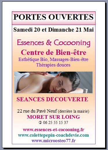 affiche portes ouvertes essences et cocooning