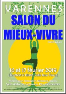 affiche du salon du Mieux-Vivre Varennes sur seine février 2019