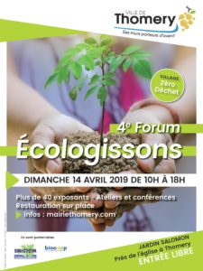 affiche du forum écologissons à Thomery dimanche 14 avril 2019