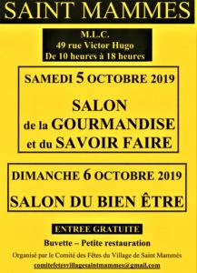 affiche du salon du Bine-être de Saint-Mammes dimanche 6 octobre 2019