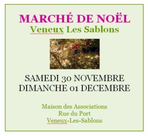 affiche Marché de Noël Venuex Les Sablons 30 nov et 01 déc 2019