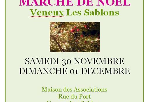 affiche Marché de Noël Venuex Les Sablons 30 nov et 01 déc 2019