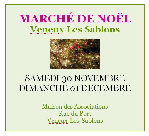 affiche Marché de Noël Venuex Les Sablons 30 nov et 01 déc 2019