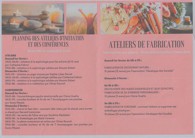 programme du salon du Bien-être Ury 01 et 02 février 2020