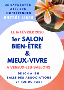 affiche du salon du Bien-être Veneux Les Sablons 16 février 2020ux