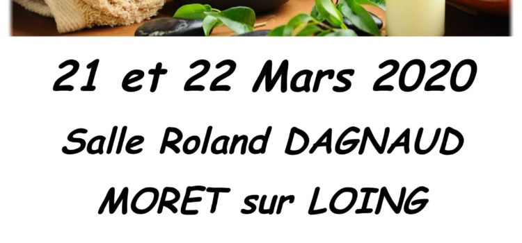 affiche salon du bien-être à Moret sur Loing 21 et 22 mars 2020