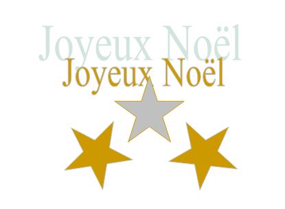 image joyeux noël avec étoiles argent et or