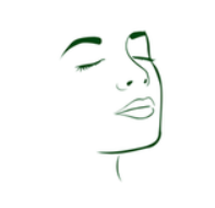 dessin visage noir et blanc