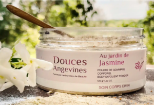 pot de produit de gommage corps des douces angevines Au Jardin de Jasmine