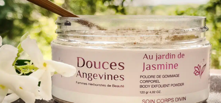 TARIF DECOUVERTE sur 2 nouveaux soins pot de produit de gommage corps des douces angevines Au Jardin de Jasmine